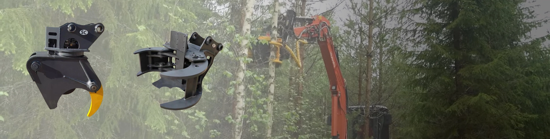 Cortador de árbol para excavadora