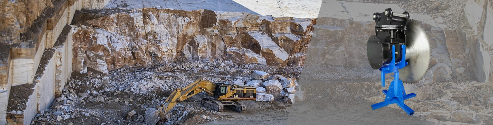 Sierra de roca excavadora
