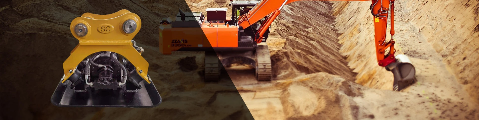 Compactador hidráulico excavadora
